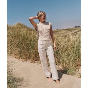 Marine Layer Aria Utility Pant In Ecru